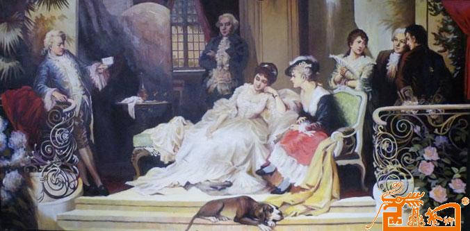 伊丽莎白与莎士比亚(油画）