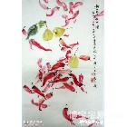 红中国甜九州 写意蔬果类国画 张彦君作品 类别: 写意蔬果类国画