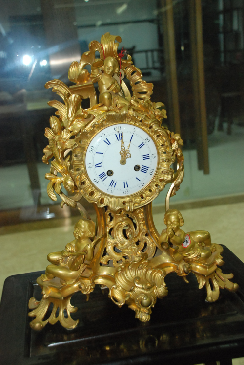 18世纪西洋鎏金钟45×35cm.